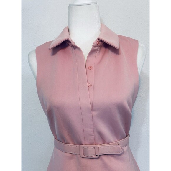 Badgley Mischka Size 2 Peony Sheath Dress Collared Lined Career Old Money - Picture 2 of 15